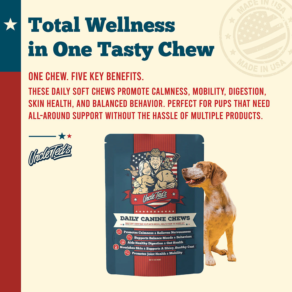 Uncle Ted's Daily Canine Chews 60ct